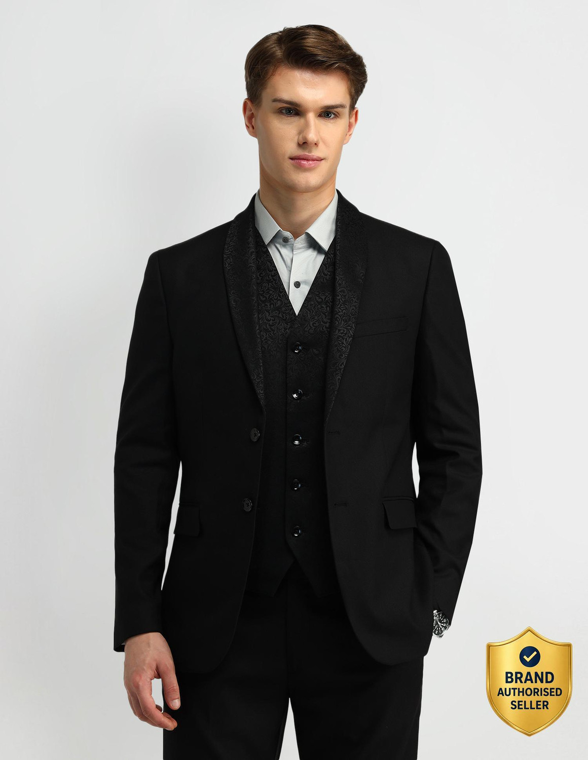 Image of ARROW 3-piece Solid Men Suit