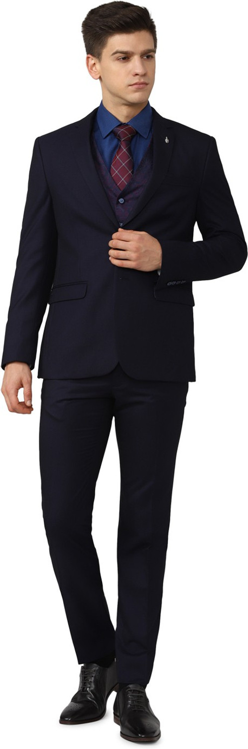 Image of VAN HEUSEN Suit Textured Men Suit