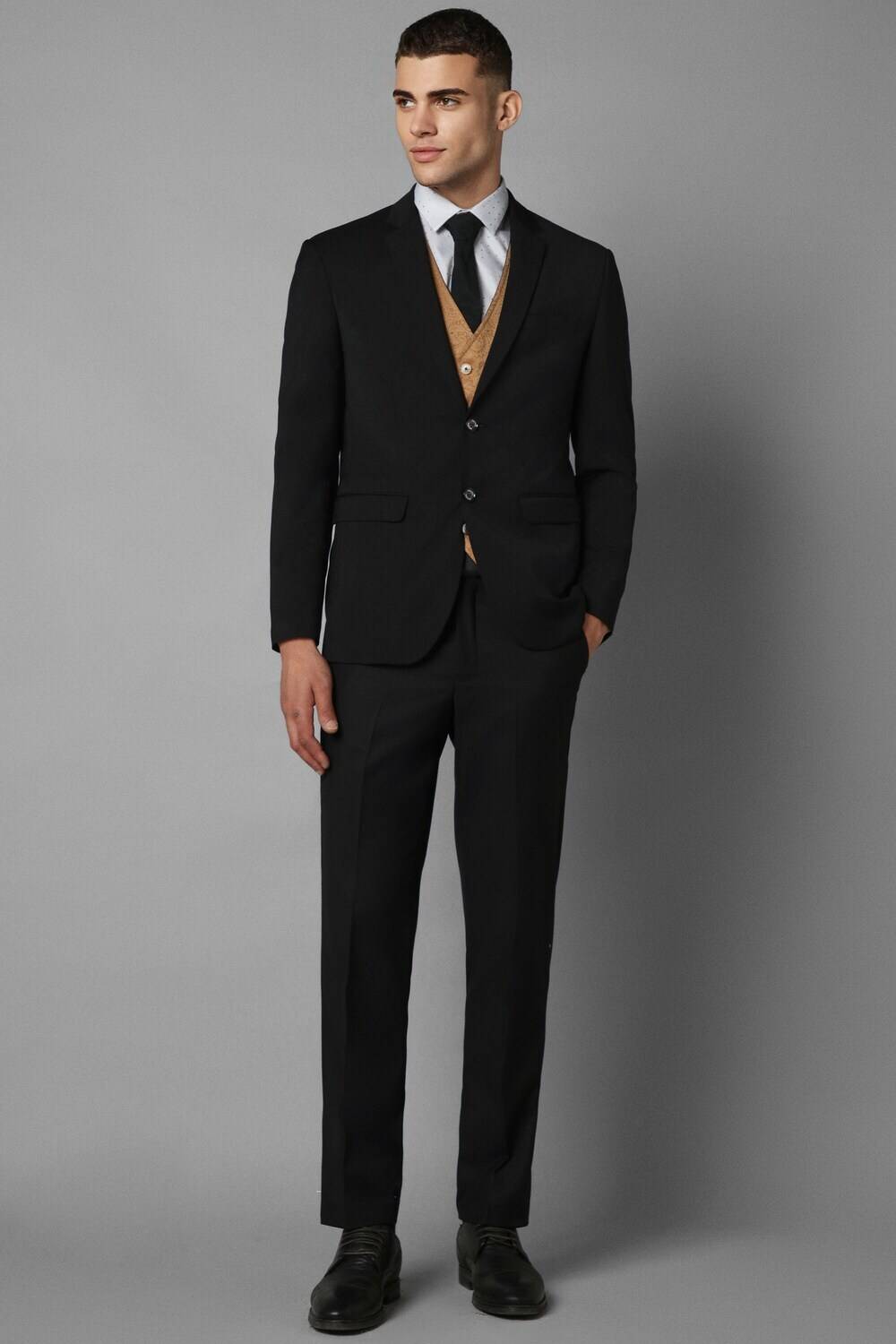 Allen Solly Single Breasted - 2 button Solid Men Suit