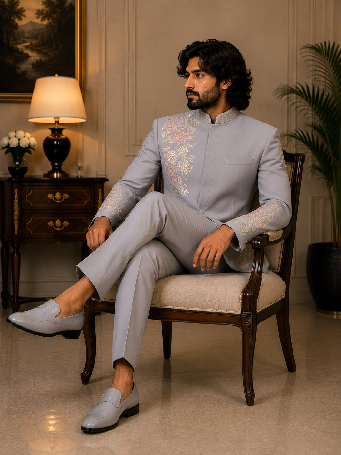 Image of ETHINIX coat pant Embroidered Men Suit