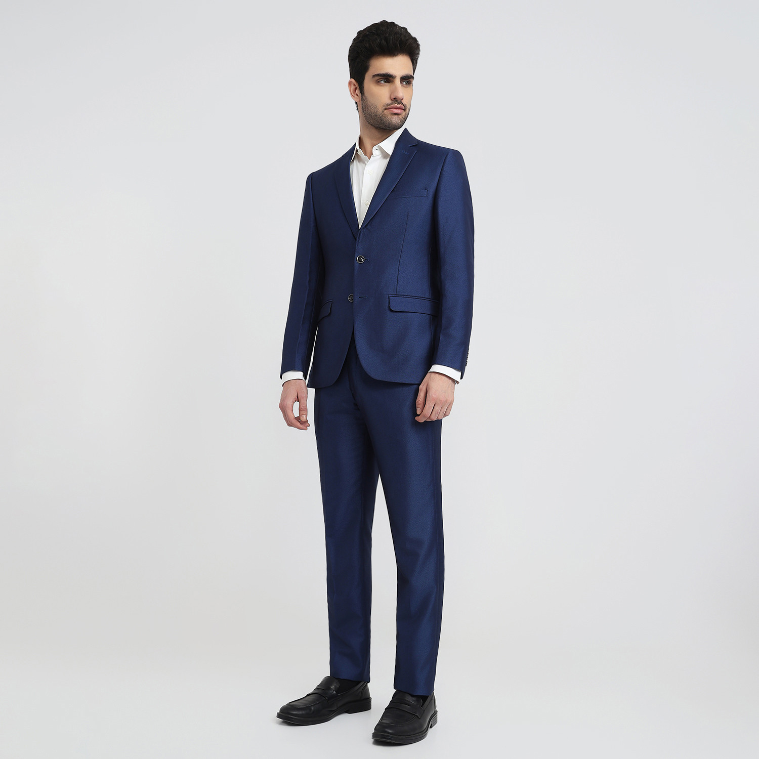 Image of PARK AVENUE Men 2PC NOTCH BASIC- SUPER SLIM FIT Solid Suit