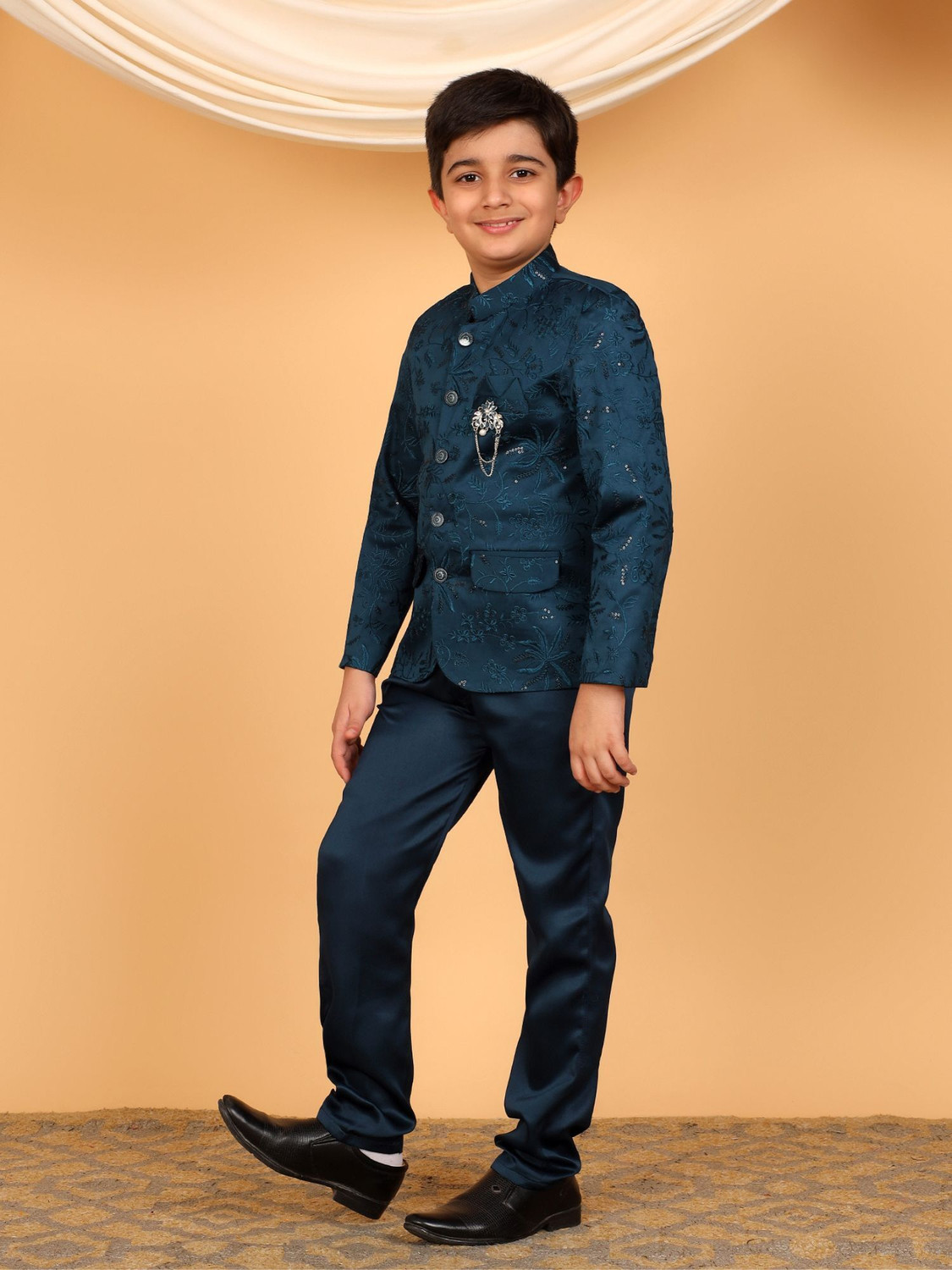 Image of BT DEZINES 2 Piece Sequined Embroidered Boys Suit