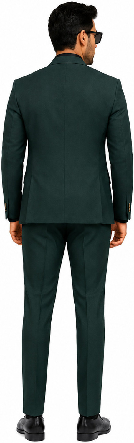 Image of Clothify 3-Piece Coat Pant Set | Wedding Party Wear Suit | Three Piece Coat Pant Solid Men Suit