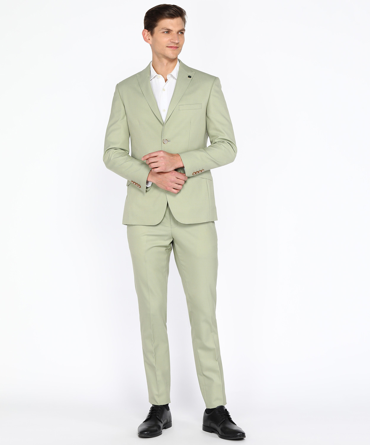 Image of PETER ENGLAND Single Breasted Solid Men Suit