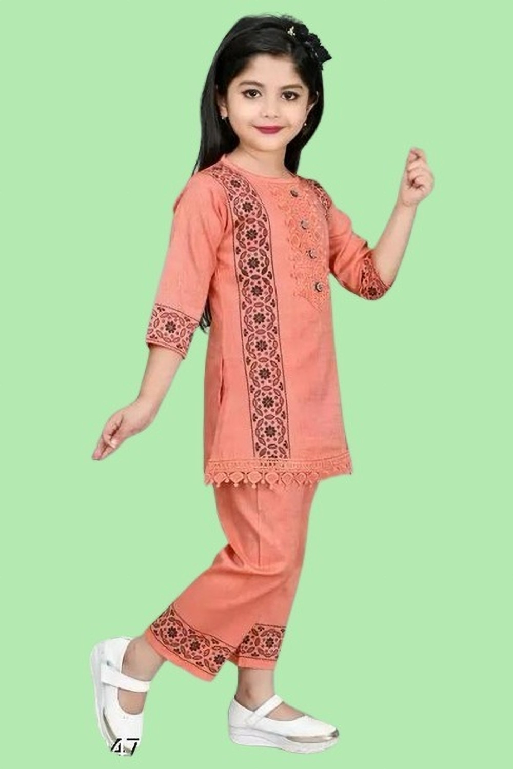Image of SAJJAD DRESSES clothing set Printed Girls Suit