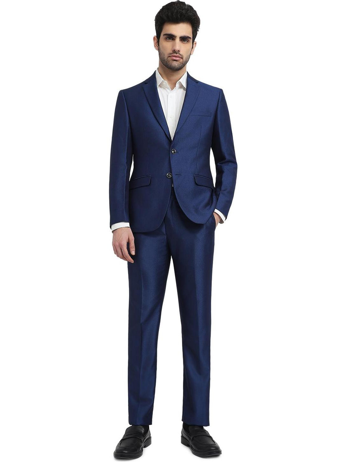 Image of PARK AVENUE Men 2PC NOTCH BASIC- SUPER SLIM FIT Solid Suit