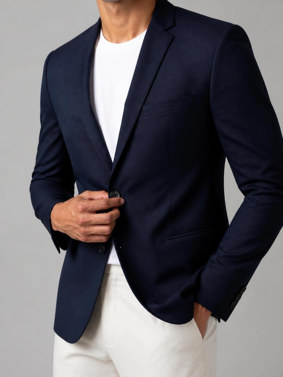Image of PARK AVENUE Men 2SB PEAK TUX 2PC- SUPER SLIM Solid Suit