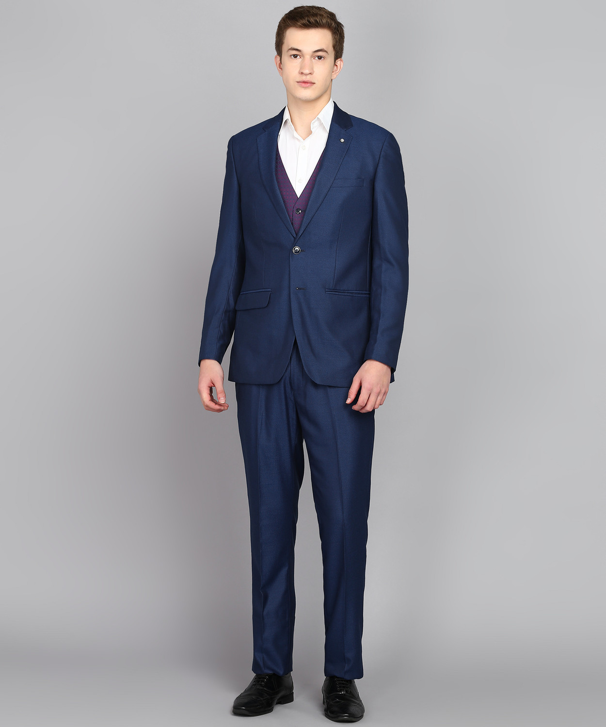 Image of Raymond 3 Piece Suit Textured Men Suit