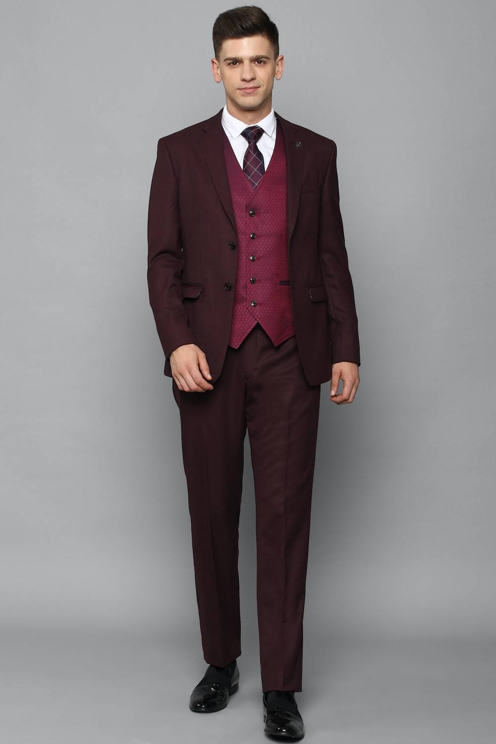 Allen Solly Single Breasted - 2 button Solid Men Suit