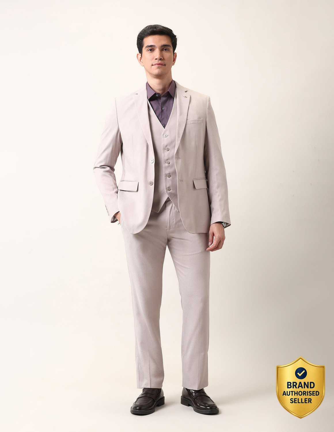 Image of ARROW 3-piece Self Design Men Suit