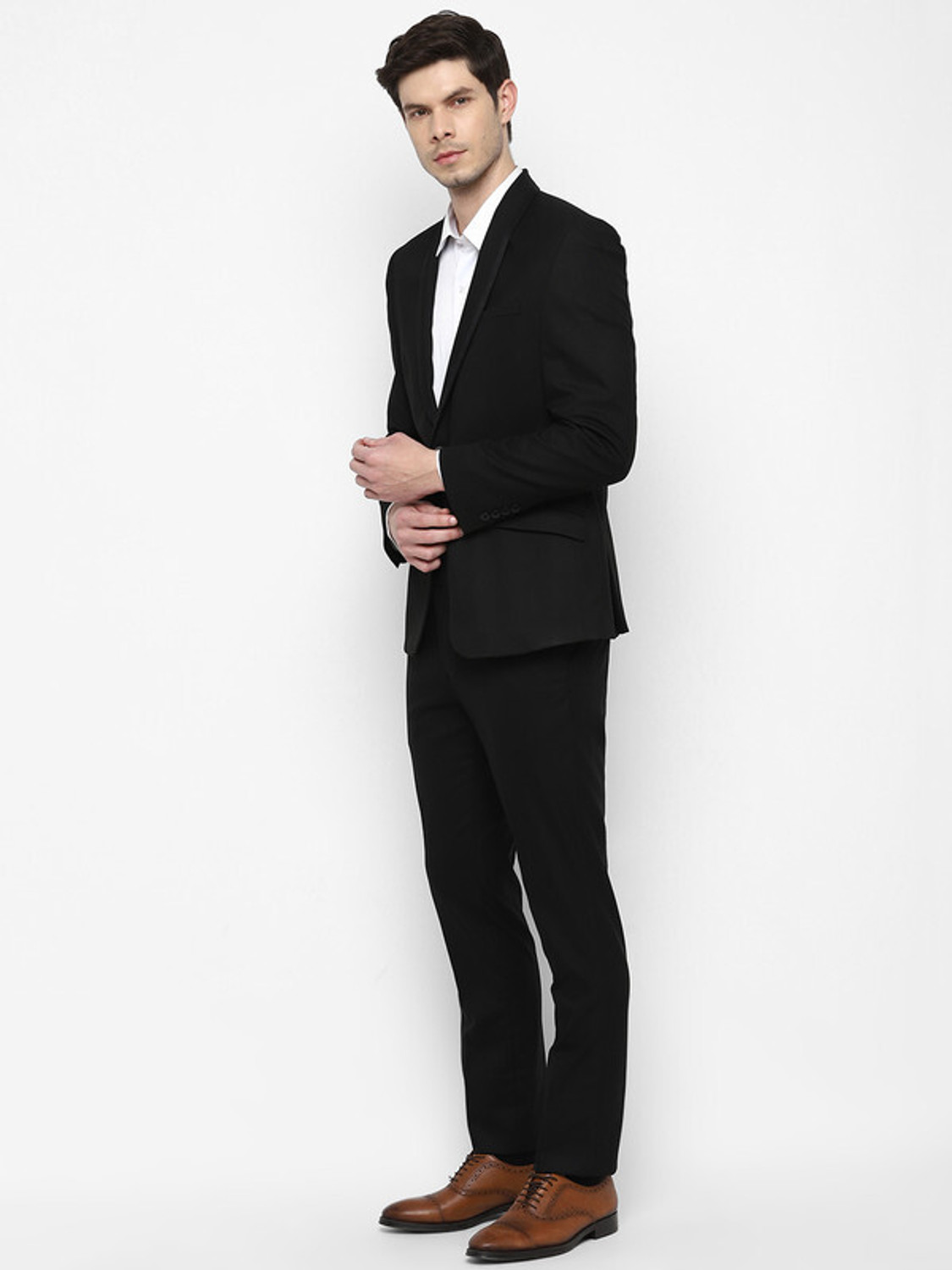 Image of TURTLE Two Piece Suit Self Design Men Suit