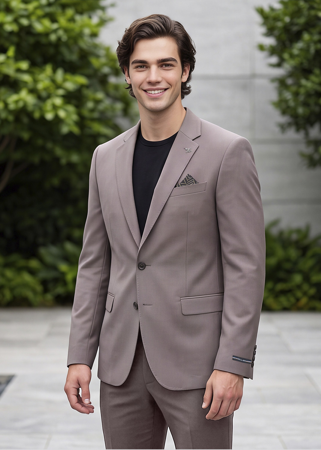 Image of KILLER Formal Slim Fit Blazer And Trouser Suit Solid Men Suit