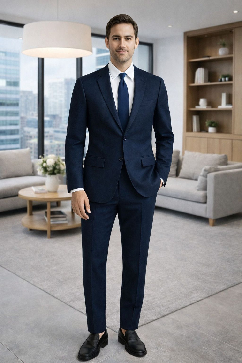 Image of Denigma Suit Solid Men Suit