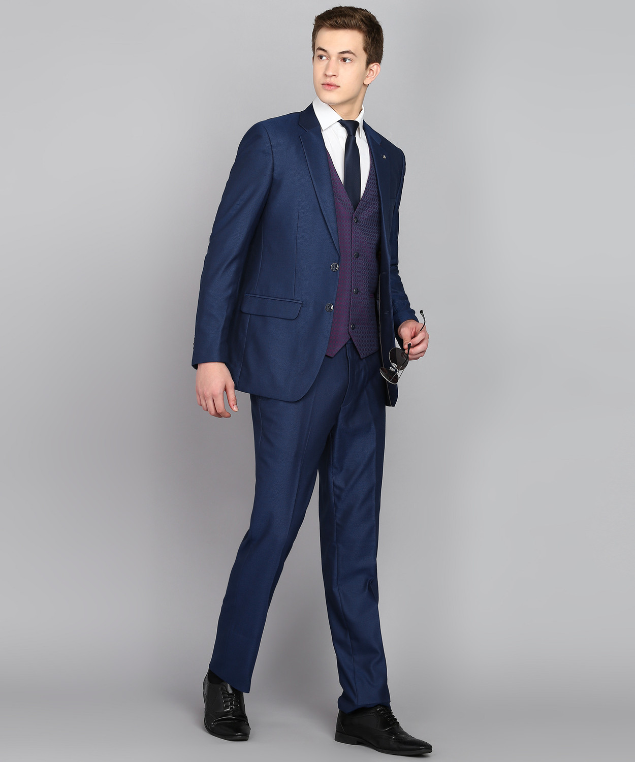 Image of Raymond 3 Piece Suit Textured Men Suit