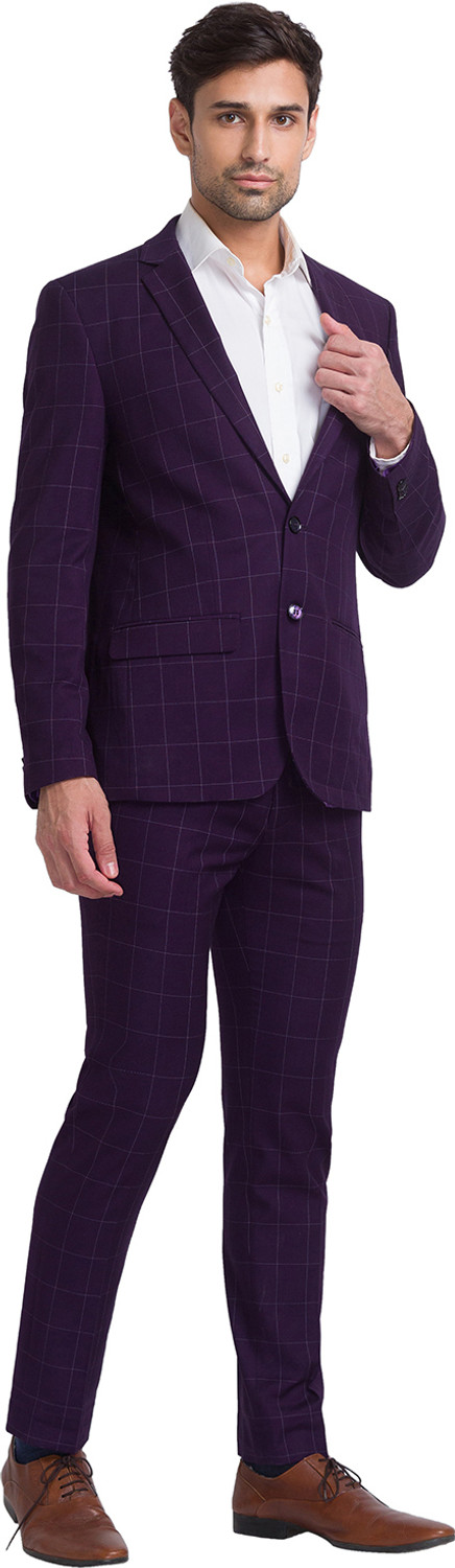 Image of PARK AVENUE Men SB2 BASIC NOTCH LAPEL-S.S Checkered Suit