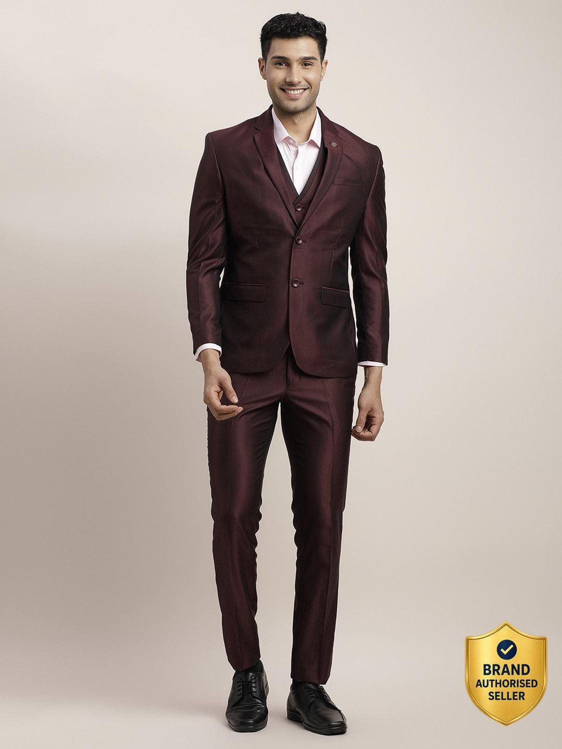 TURTLE 3-Piece Textured Men Suit