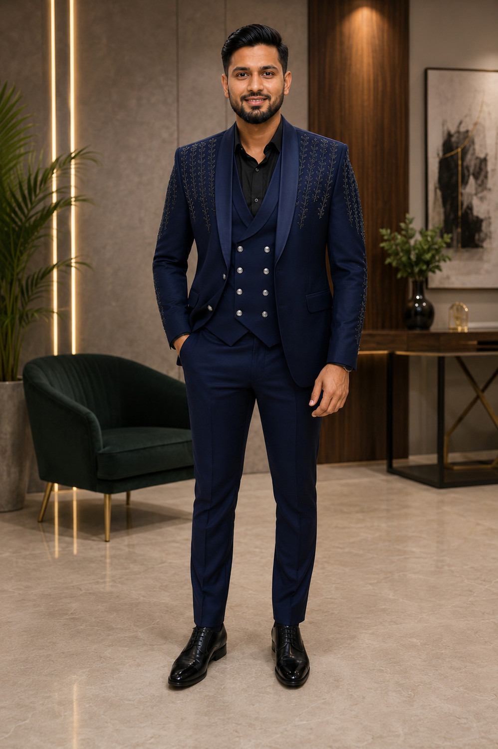 Image of ETHINIX coat pant Embroidered Men Suit