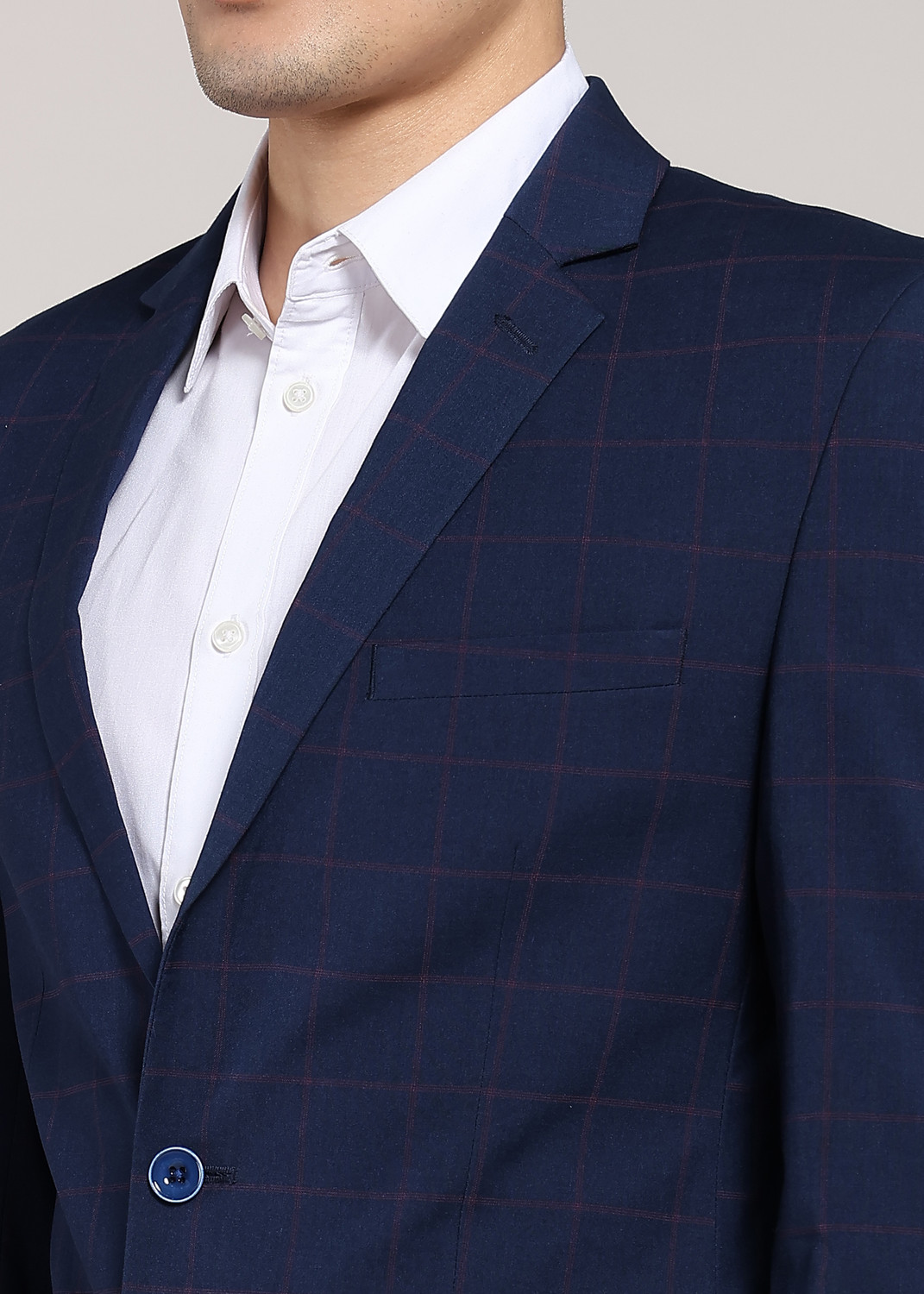 Image of PARK AVENUE Men 2BTN NOTCH F.F.TROUSER SLIM FIT Solid Suit