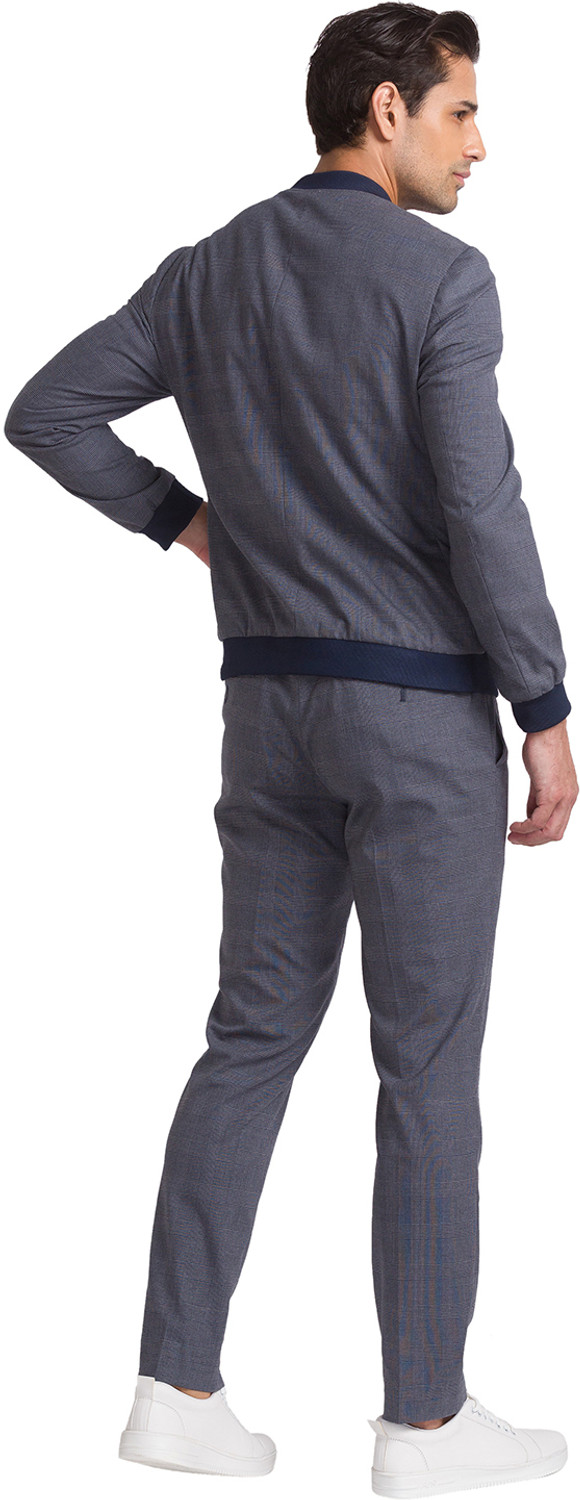 Image of PARK AVENUE VARSITY CLR BOMBR SUIT-AUTO FT TRS NEO F Checkered Men Suit