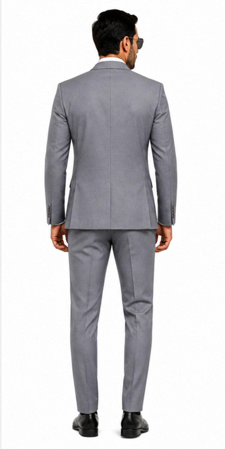 Image of Clothify 3-Piece Coat Pant Set | Wedding Party Wear Suit | Three Piece Coat Pant Solid Men Suit