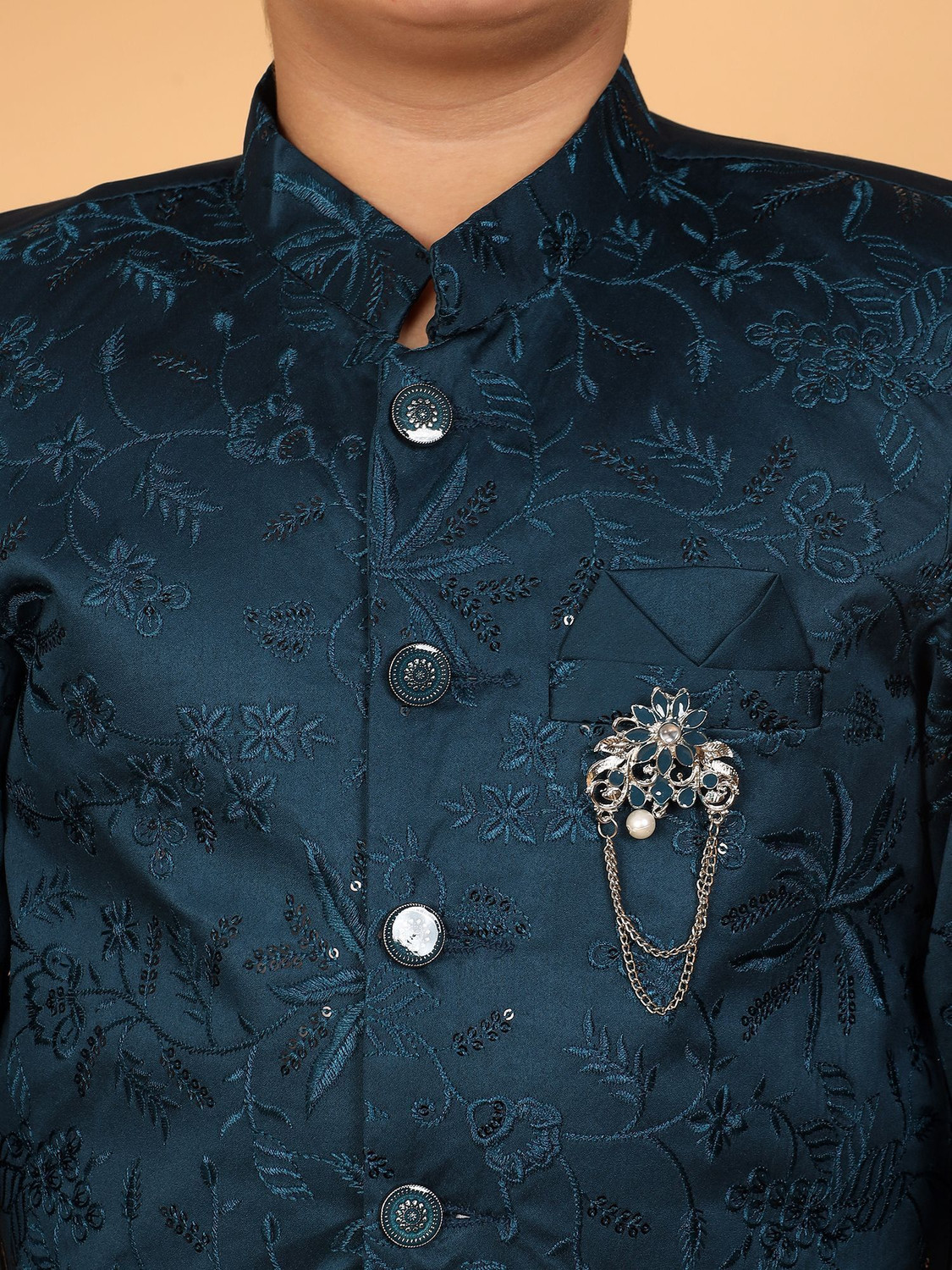 Image of BT DEZINES 2 Piece Sequined Embroidered Boys Suit