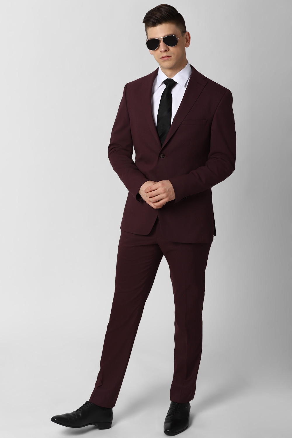 Image of PETER ENGLAND Tuxedo Style Checkered Men Suit