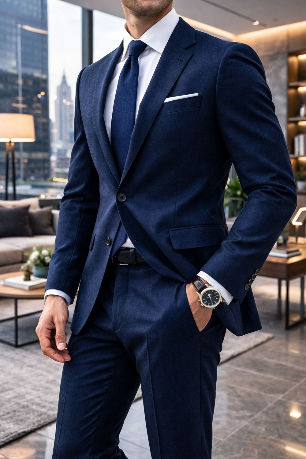 Image of Denigma Suit Solid Men Suit
