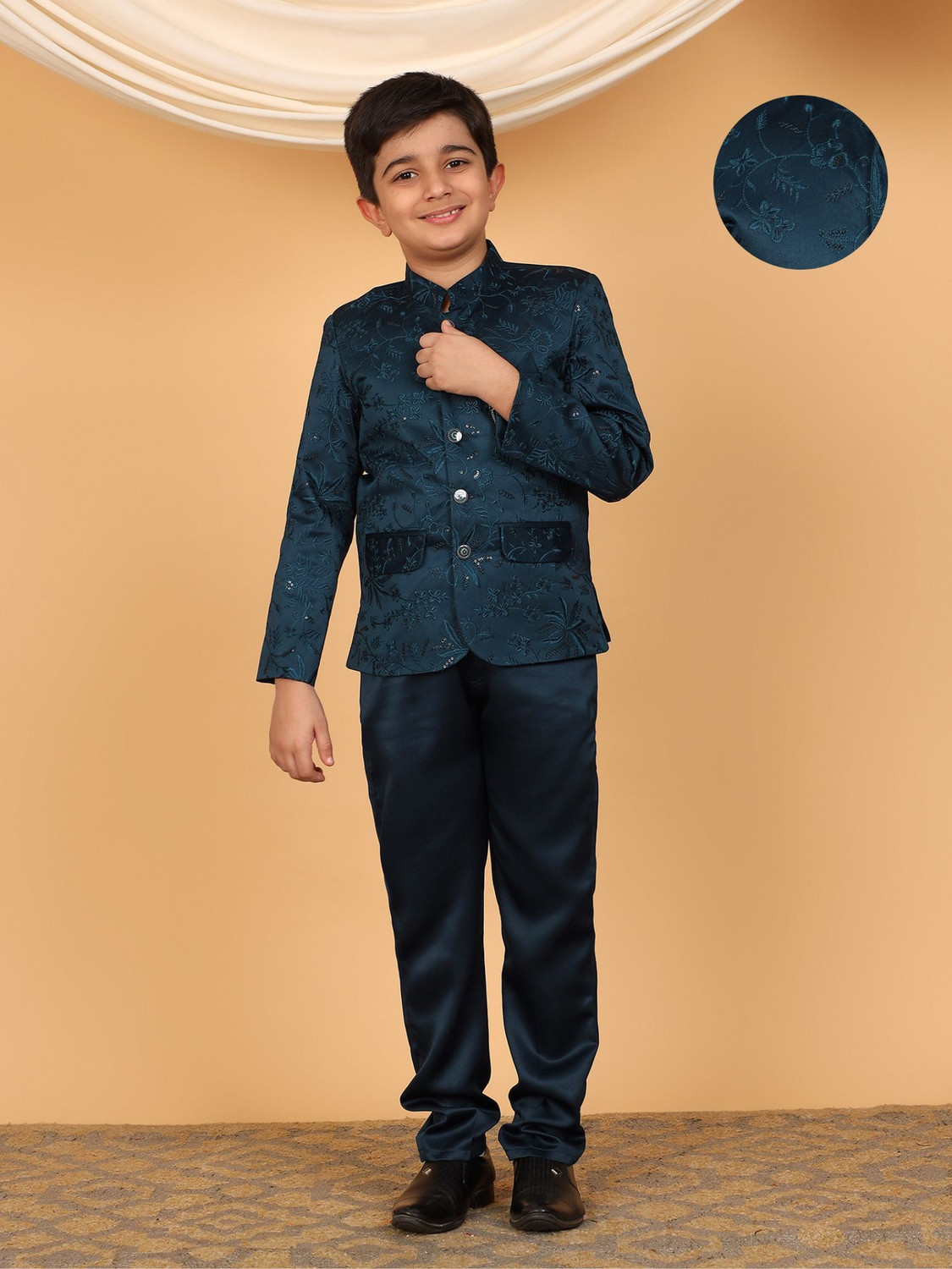Image of BT DEZINES 2 Piece Sequined Embroidered Boys Suit