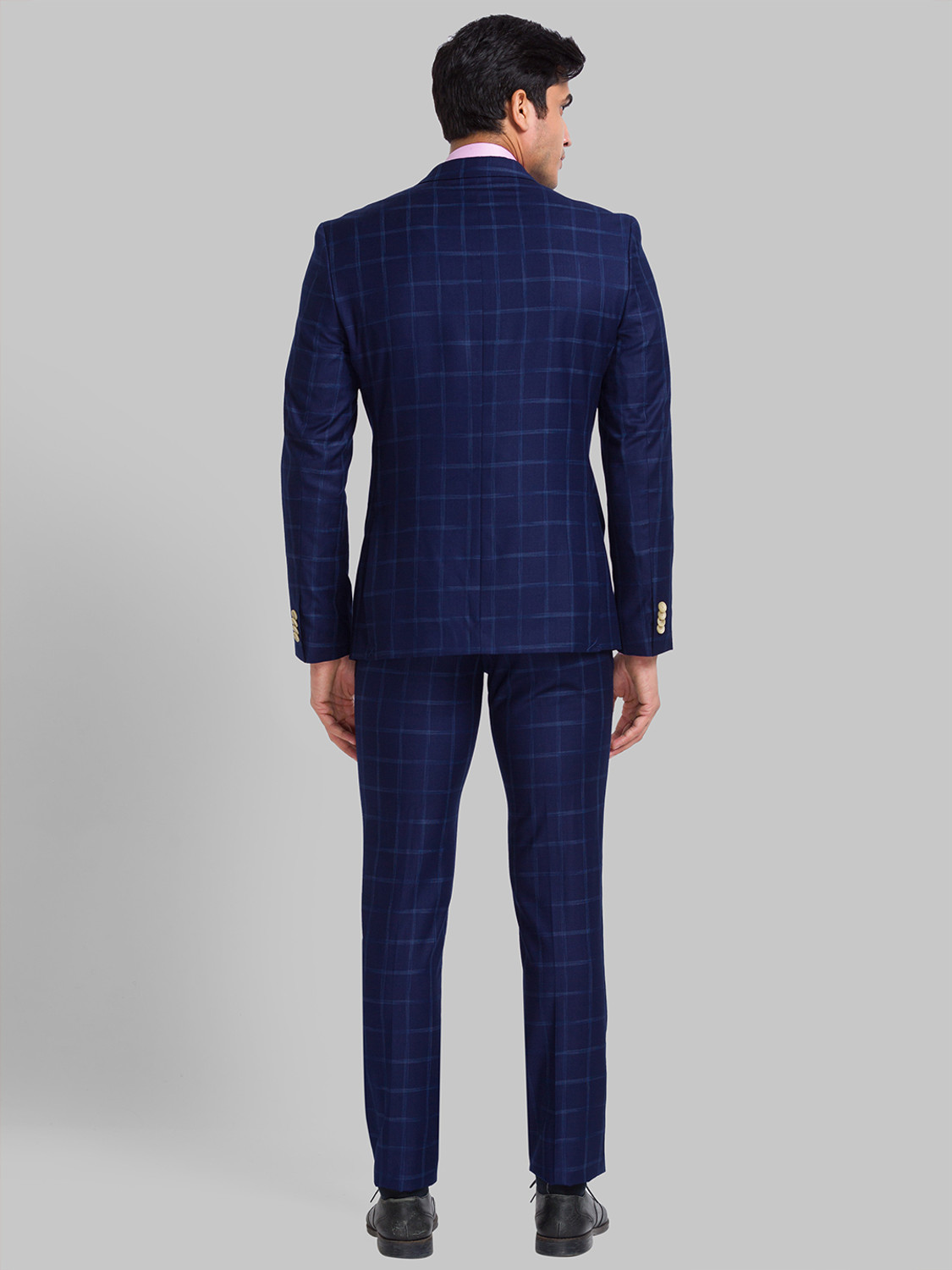Image of PARK AVENUE SB2 BASIC NEO WITH NOTCH LAPEL-NEO Checkered Men Suit