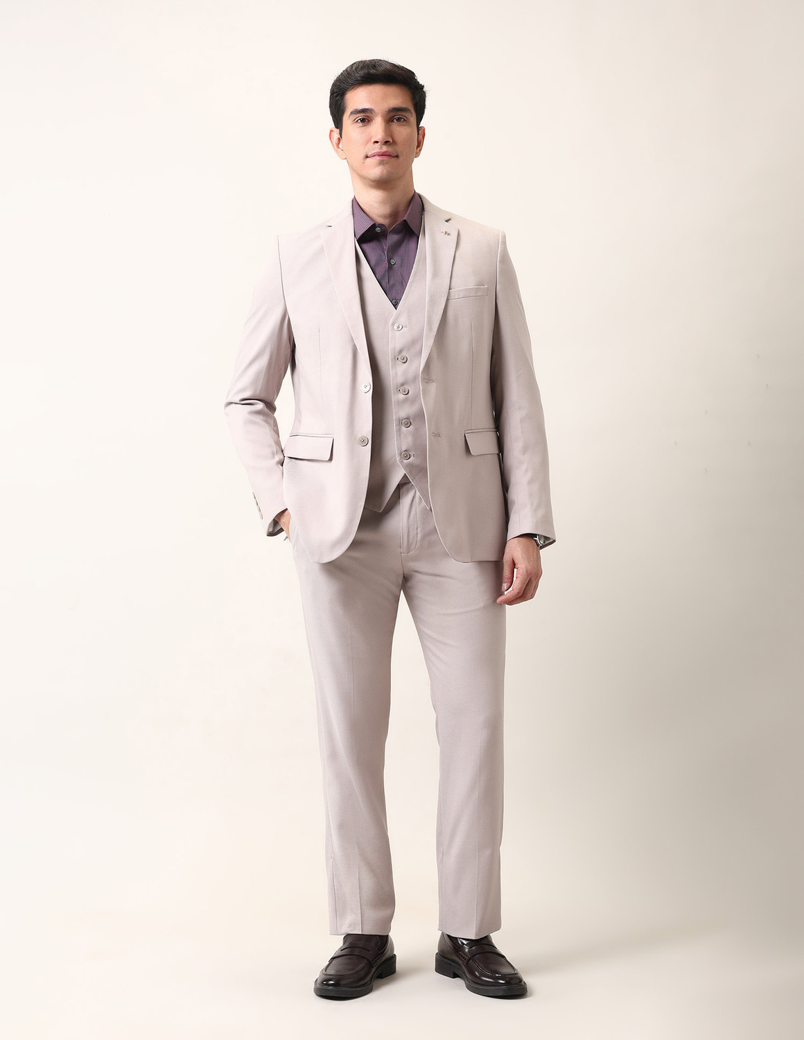 Image of ARROW 3-piece Self Design Men Suit