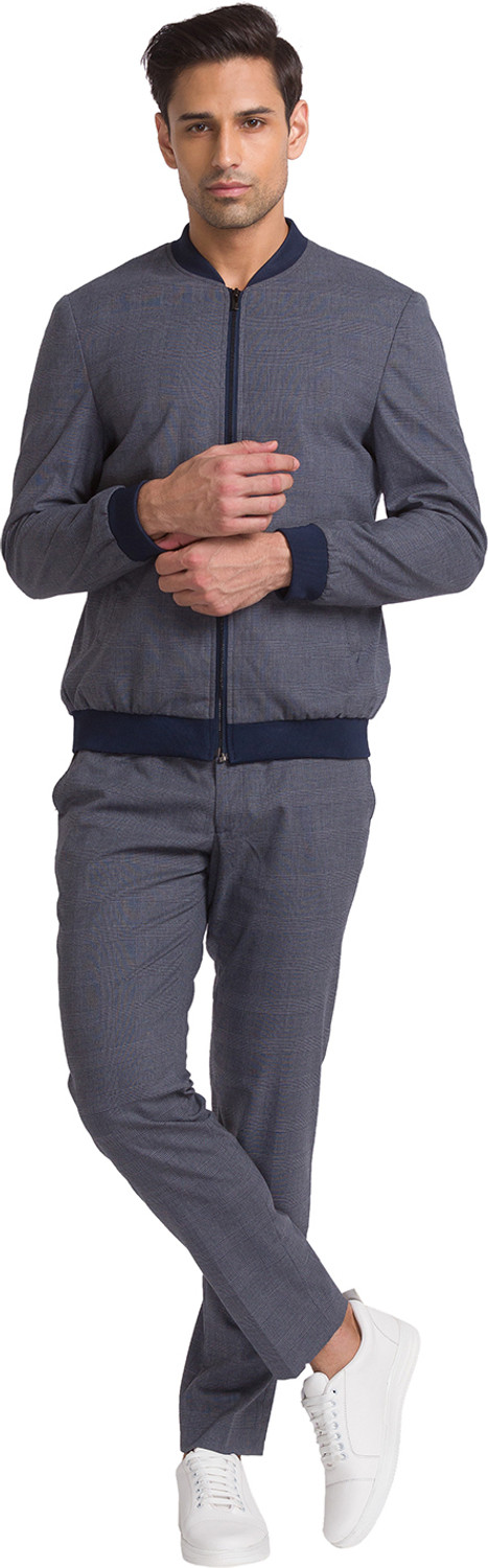 Image of PARK AVENUE VARSITY CLR BOMBR SUIT-AUTO FT TRS NEO F Checkered Men Suit