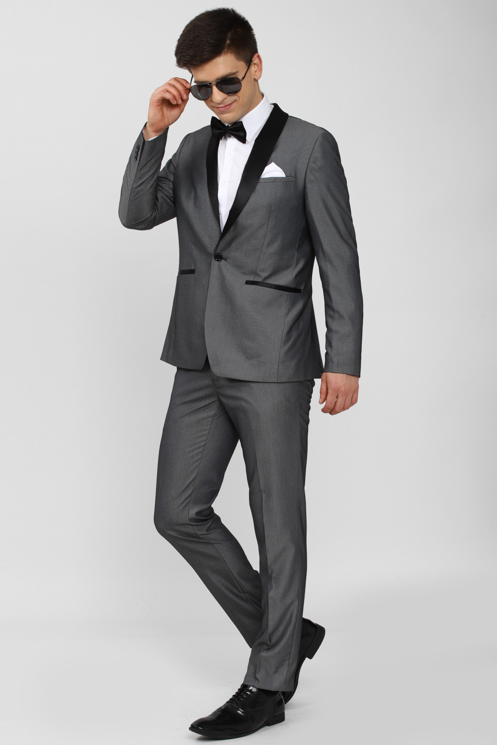 Image of PETER ENGLAND Tuxedo Style Checkered Men Suit