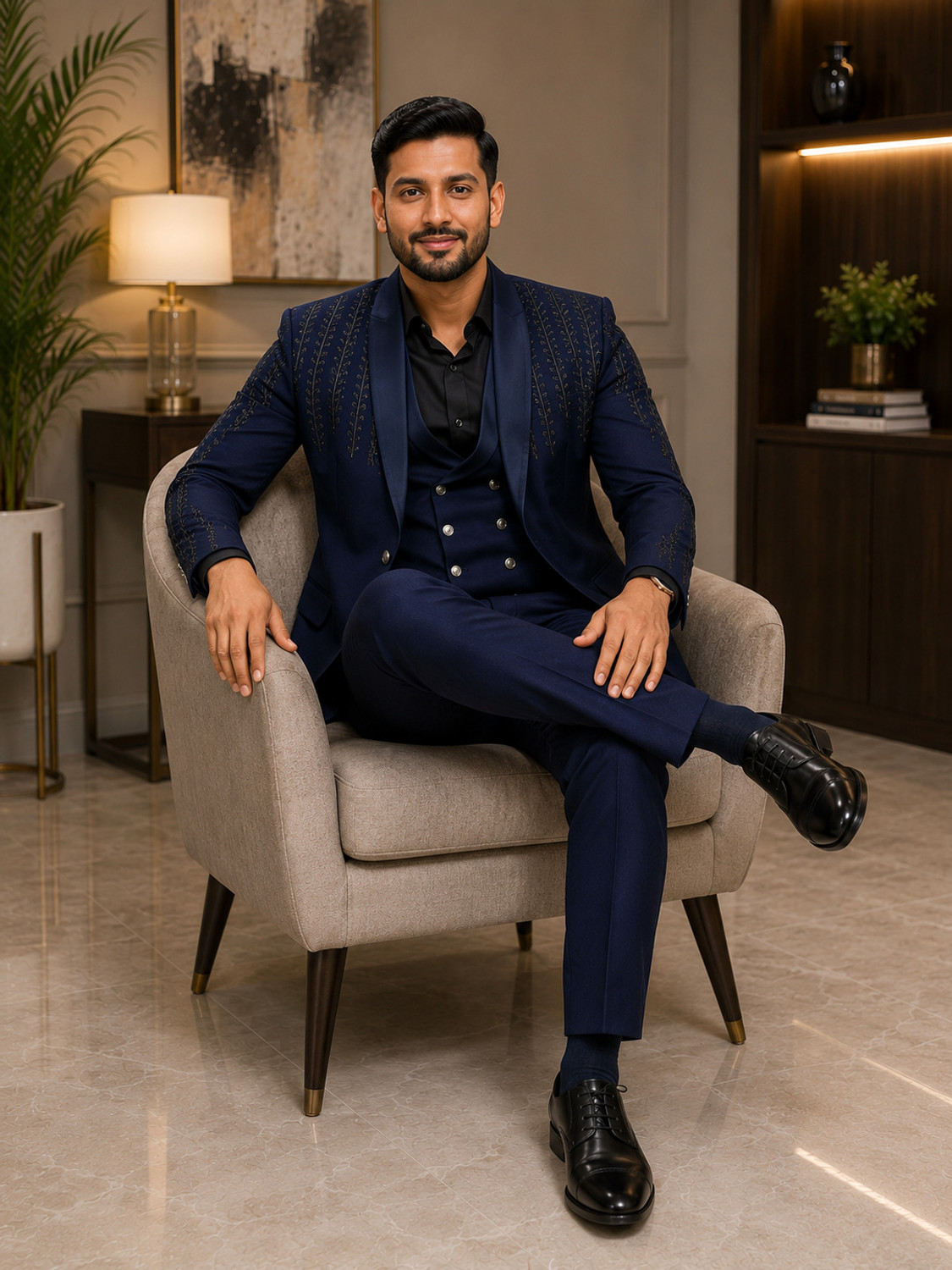Image of ETHINIX coat pant Embroidered Men Suit