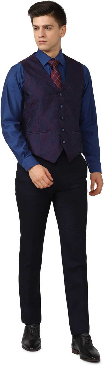 Image of VAN HEUSEN Suit Textured Men Suit
