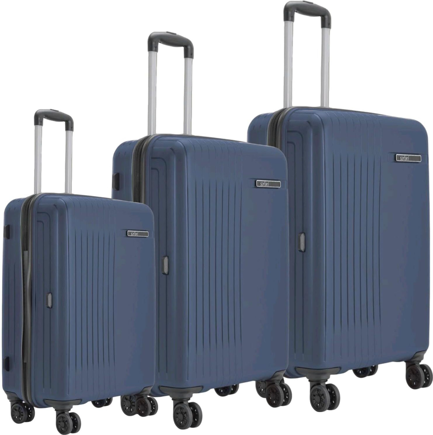 Image of SAFARI Lancer Hard-Sided Polypropylene Luggage Set of 3 - 55 & 66 & 77 cm Cabin & Check-in Set 8 Wheels - 28 inch