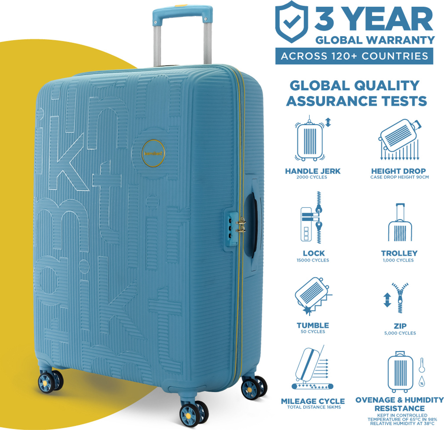 Image of KAMILIANT by American Tourister RAIDER POP Check-in Suitcase 8 Wheels - 31 inches