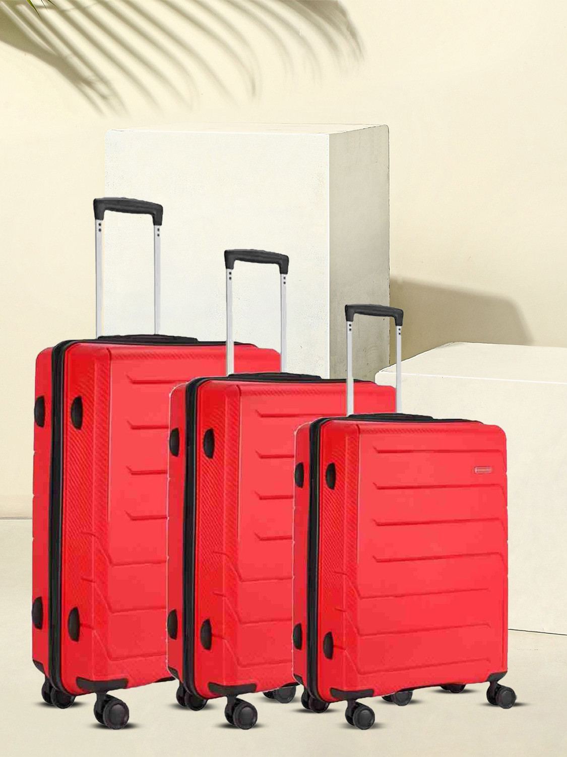 Image of ARISTOCRAT CHROMA STR SET ( SMALL+MEDIUM+LARGE SIZE ) Cabin & Check-in Set 8 Wheels - 28 inch