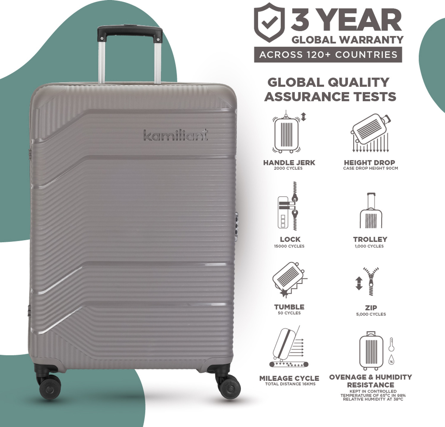 Image of KAMILIANT by American Tourister ARMOR Check-in Suitcase 8 Wheels - 30 inches