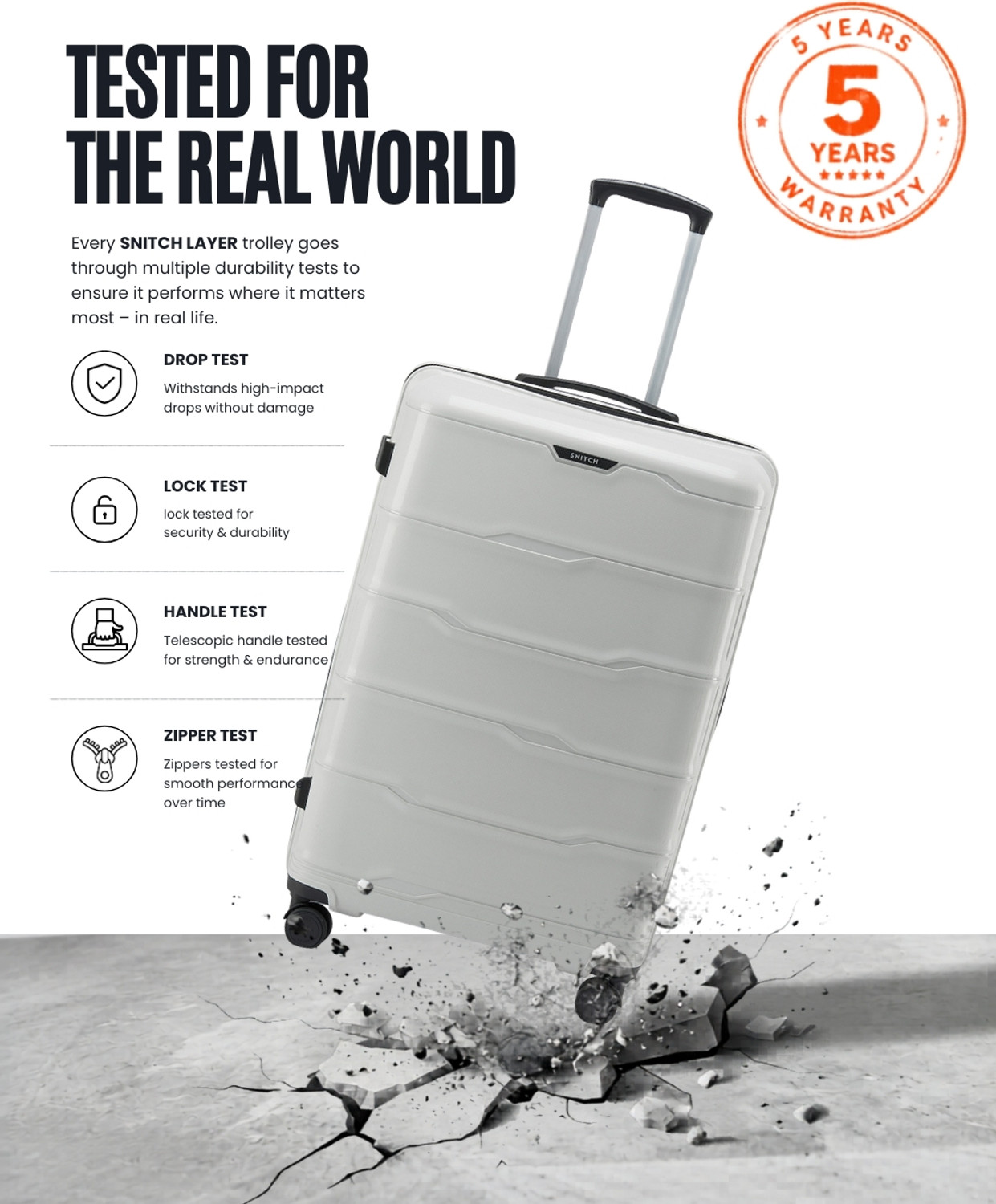 Image of Snitch Vector Check-in Suitcase 8 Wheels - 31 inch