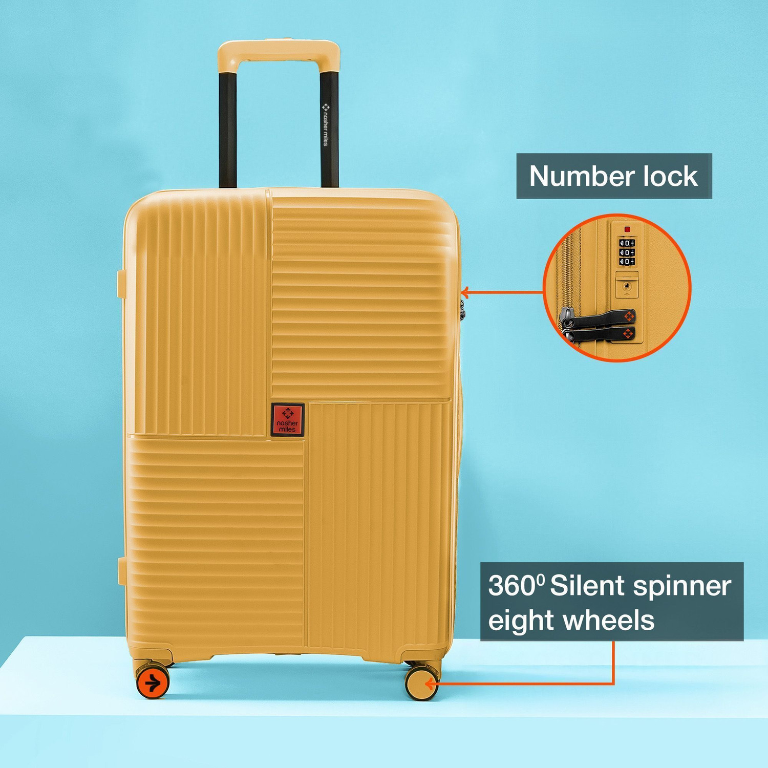 Color Wheel Chart Number NASHER MILES Hard Body Set of 2 Luggage 8 Wheels - Hard-Sided ...