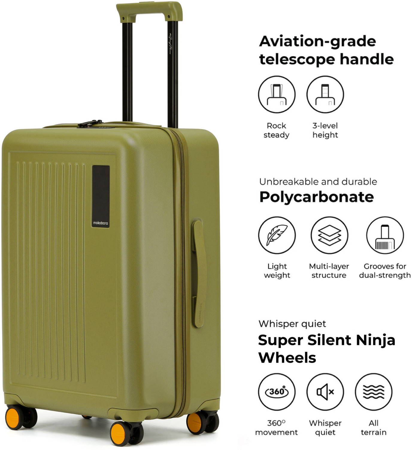 Image of Mokobara The Transit Set of The Cabin & The Medium 2.0 Cabin & Check-in Set 8 Wheels - 27 cm