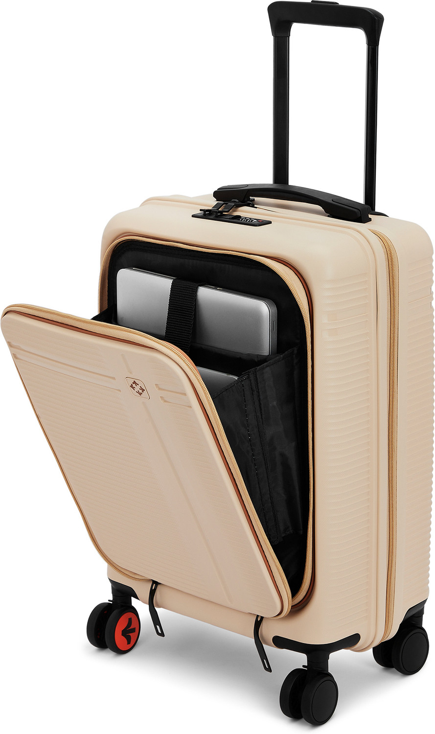 Image of NASHER MILES Shibuya Polypropylene 20 Inch Carry On Trolley Bag with Laptop Compartment Cabin Suitcase 8 Wheels - 20 inch