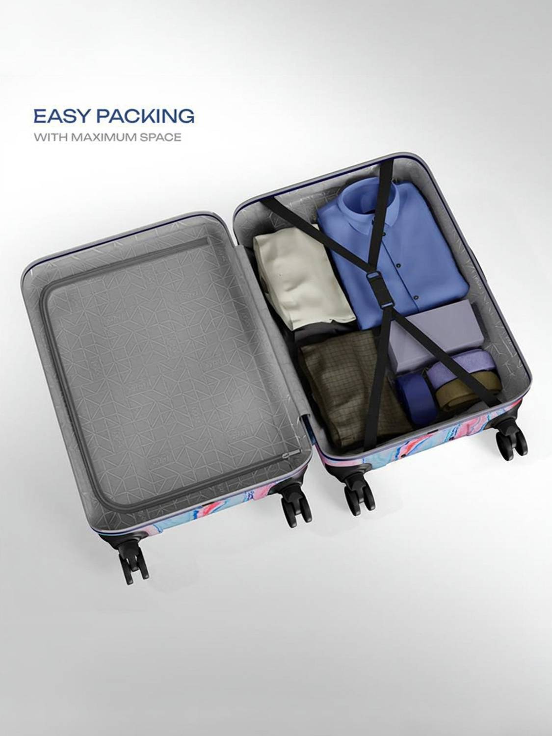 SAFARI Hue Printed 30 inch 8-Wheel Check-in Suitcase - Image 3