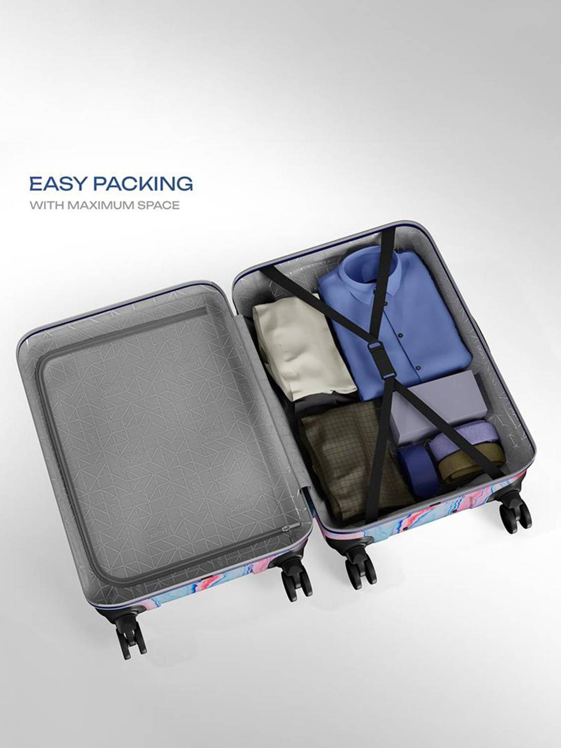 SAFARI Hue Plus Cabin & Check-in Set 8 Wheels 26 inch Pack of 2 - Image 3