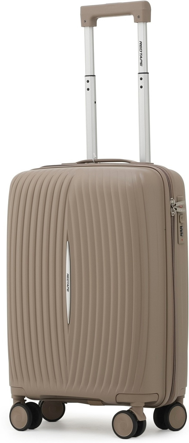 Image of Red Tape Unisex 40L Polypropylene Hard Trolley Bag Cabin Suitcase 8 Wheels - 20 inch