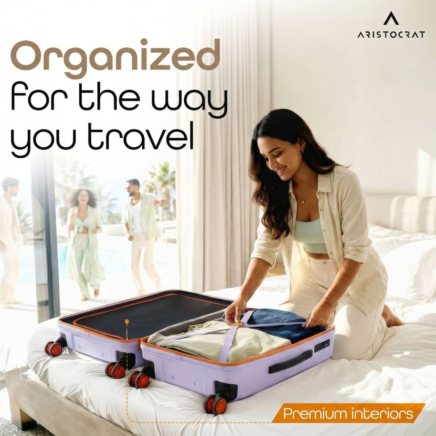 ARISTOCRAT Apex 31 Inch Hard Side Polypropylene Luggage Pack of 3 - Image 4