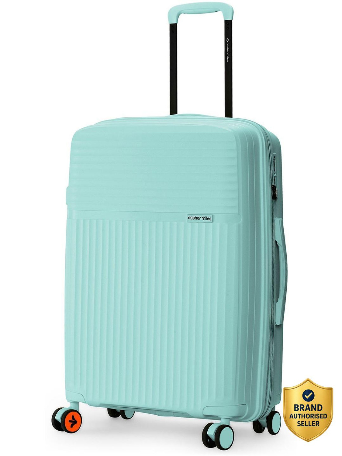 Image of NASHER MILES Krabi Expander Hardside Polypropylene Check-in Cool Mint 65cm Trolley Bag Expandable Check-in Suitcase 8 Wheels - 24 inch