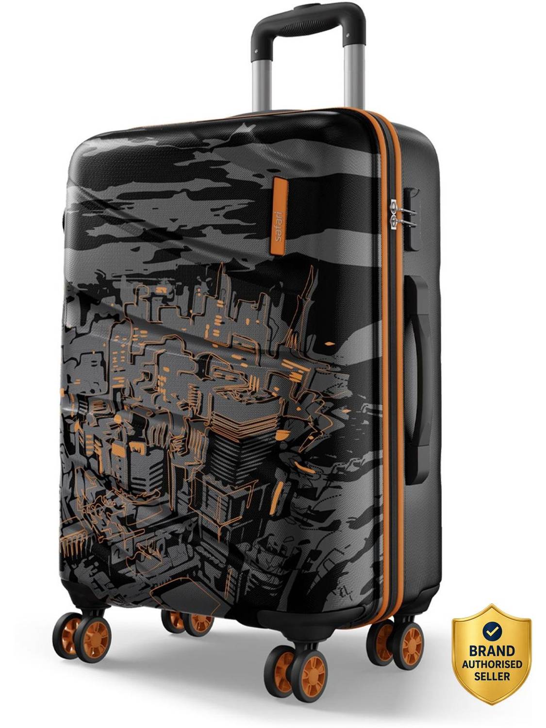 SAFARI ARKHAM Check-in Suitcase 8 Wheels - 30 inch Black - Price