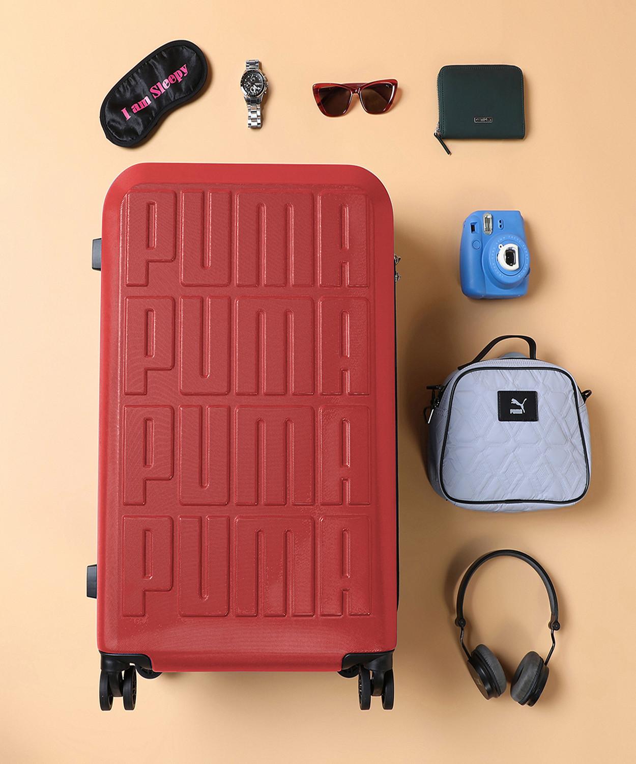 Image of PUMA Stylised Trolley Bag -Medium Check-in Suitcase 8 Wheels - 26 inch