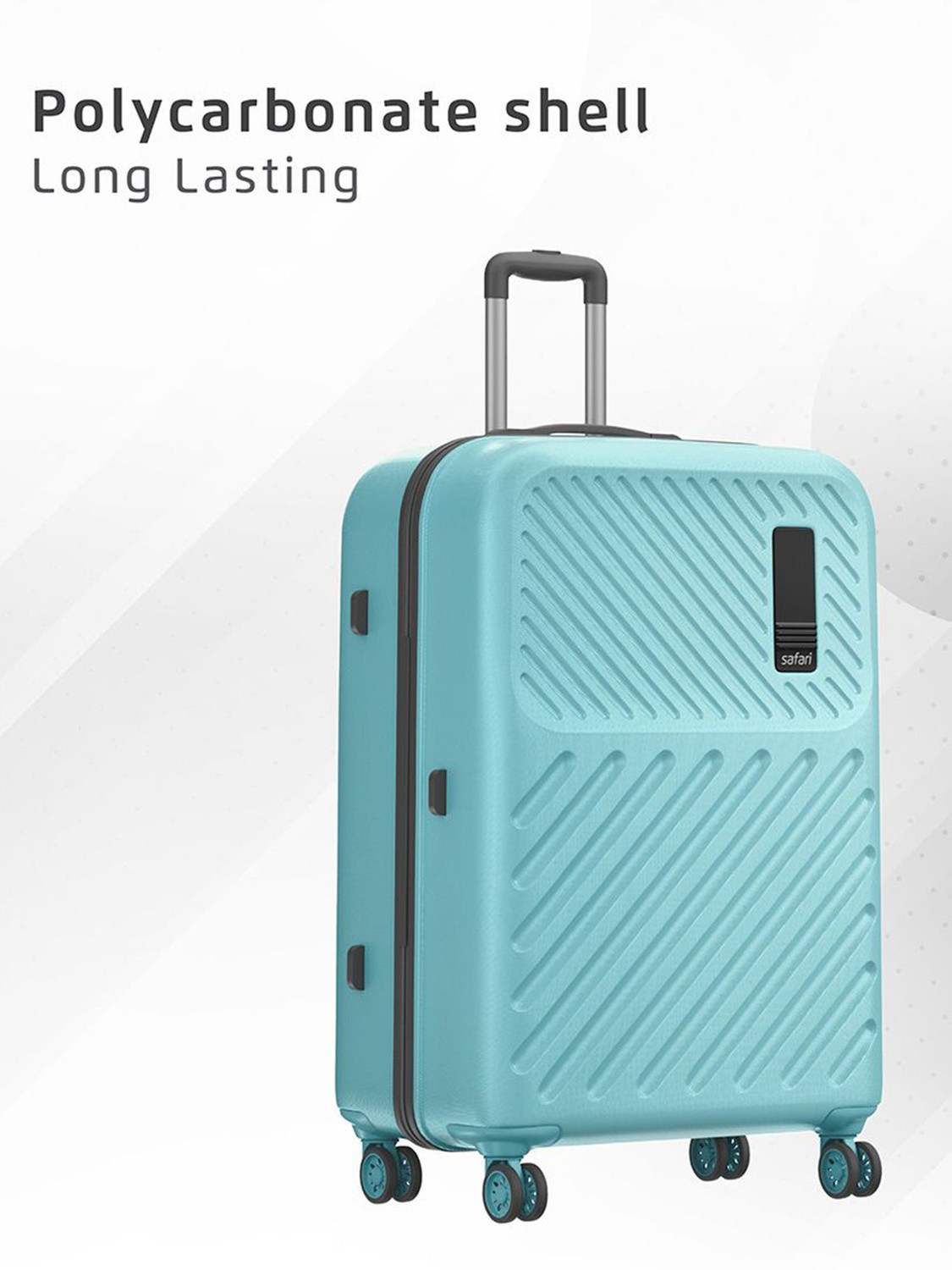 Image of SAFARI Hard Body Set of 2 Luggage 8 Wheels - ZODIAC Set of 2 (Small 56cm | Medium 66cm) 4W - Teal